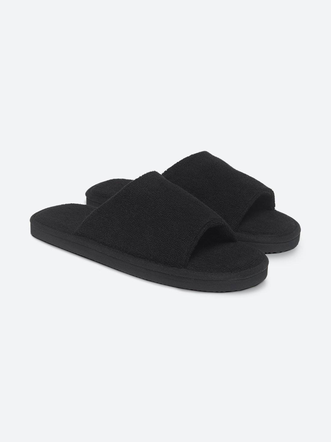 black terry slippers